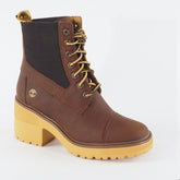 Womens Timberland Silver Blossom A21ZA Brown Leather Lace Up Casual Ladies Boots